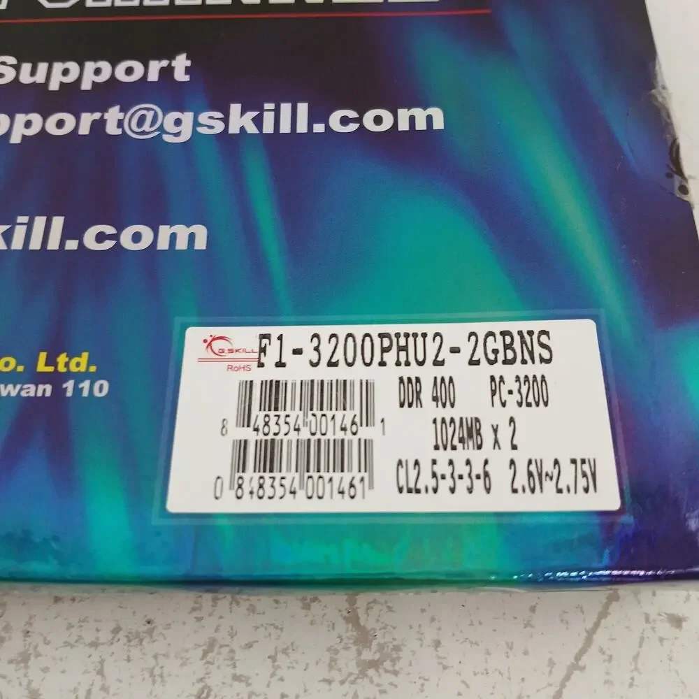 Patriot Memory 1GB (2x512MB) DDR PC3200 400MHz CL2.5 Desktop RAM Kit PSD1G400KH5